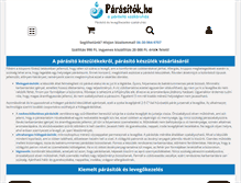 Tablet Screenshot of parasitok.hu
